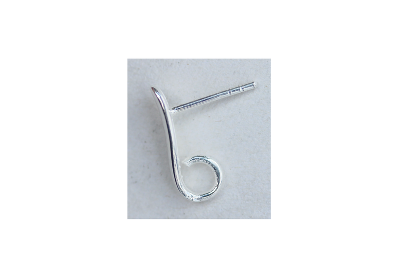 Attache boucles d'oreille ovale - en argent 925 - une paire