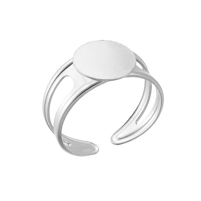 Corps de bague en argent 925 plateau 10 mm