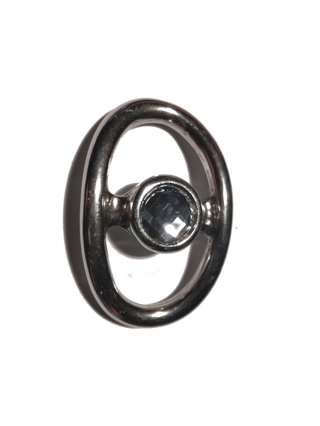 Intermédiaire Swarovski ovale pour bracelet de cuir plat