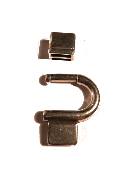 Fermoir pour bracelet cuir plat 10 mm