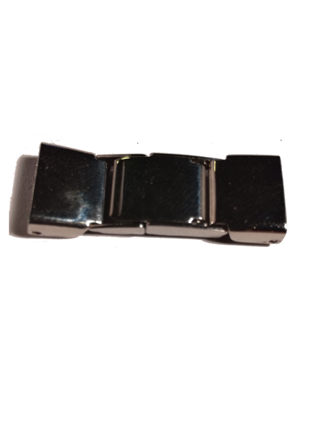 Fermoir pour bracelet cuir plat 10 mm en acier inoxydable