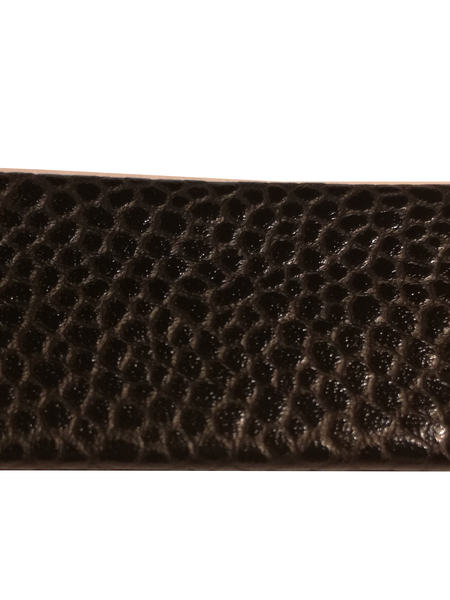 Cordon cuir plat - 20mm - noir - par 25 cm