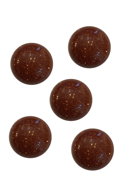 Cabochon pierre semi-précieuse gold sand brun12 mm