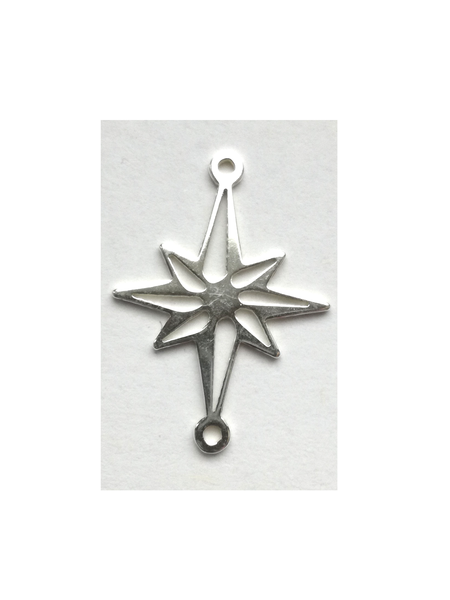 Intermédiaire en forme de rose des vents - en argent 925