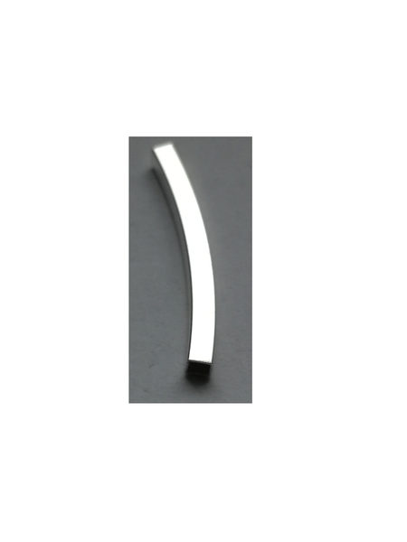 Tube carré courbé - en argent 925