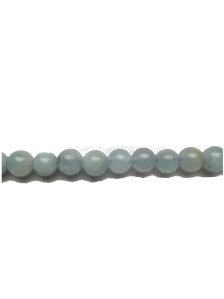 Perle en pierre naturelle - Aigue marine - 4 mm - fil de 40 cm