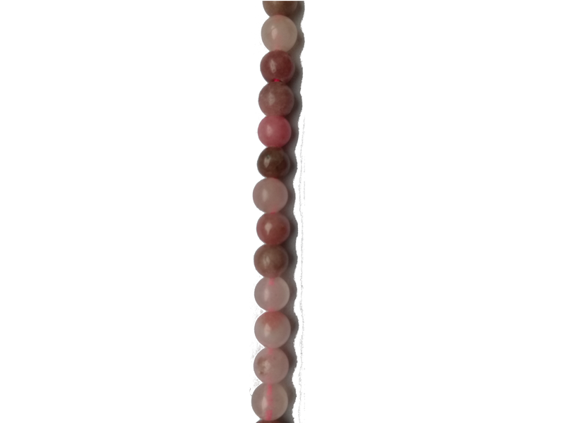 Perle en pierre naturelle -rhodonite 3mm -fil de 40 cm
