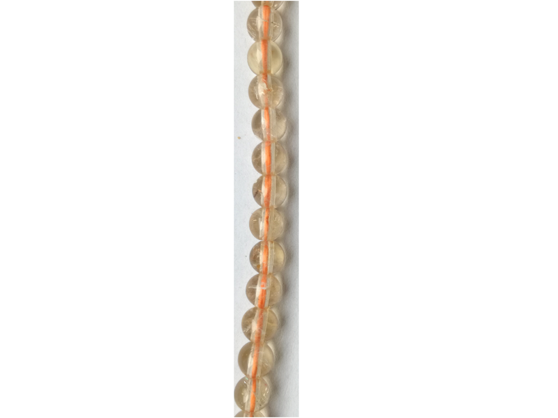 Perle en pierre naturelle - citrine 4 mm -fil de 40 mm