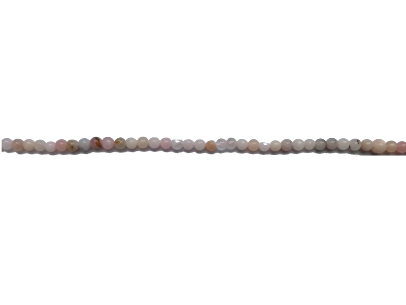 Perle en pierre naturelle - opale rose d'Inde -fil de 39 mm