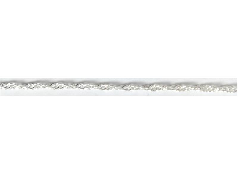 Chaîne finie avec fermoir 40 cm - collier Singapour - en argent 925