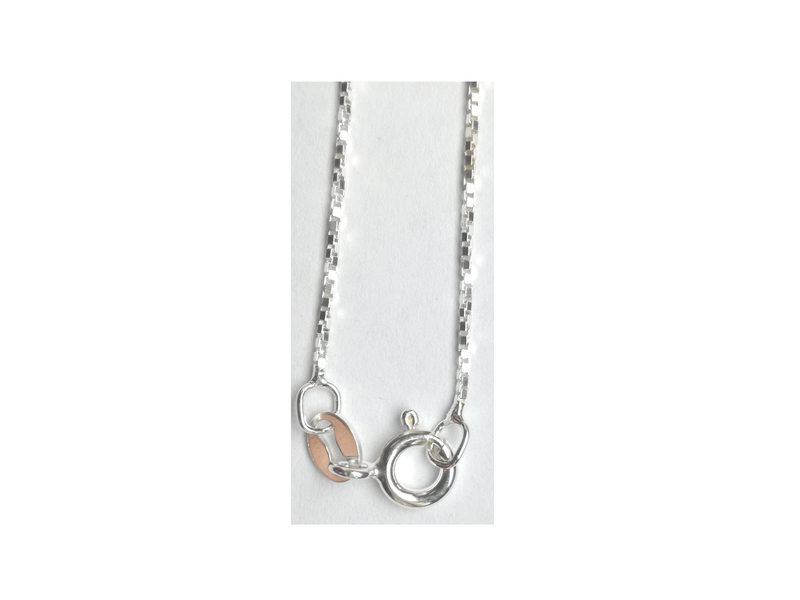 Chaîne finie avec fermoir 45 cm - collier vénitienne - en argent 925