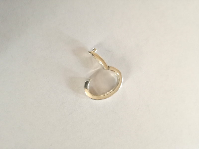 Fermoir ovale avec ressort 18 mm en argent 925