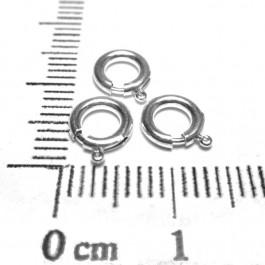 Fermoirs anneaux à ressort 7mm sans attache,- en argent 925