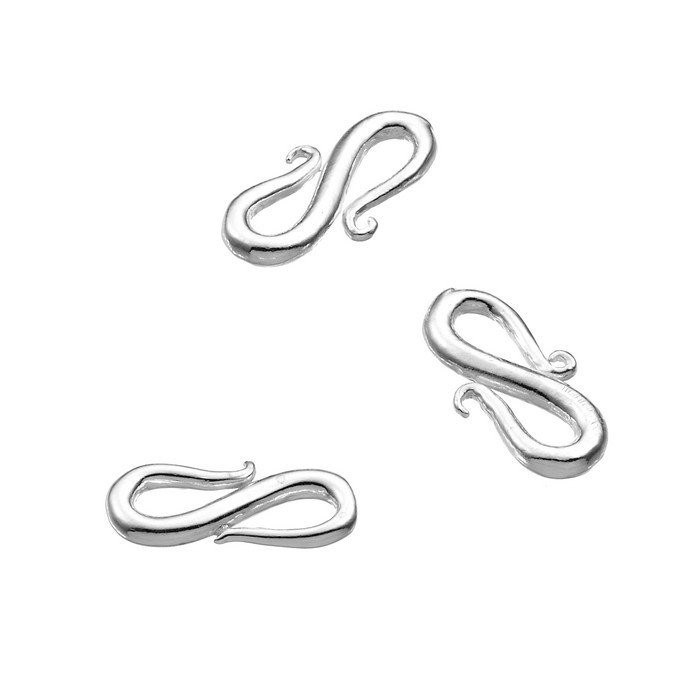 Fermoirs S 1,3 mm,- en argent 925