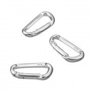 Fermoir en mousqueton alpin 20 mm argent 925