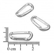Fermoir en mousqueton alpin 20 mm argent 925