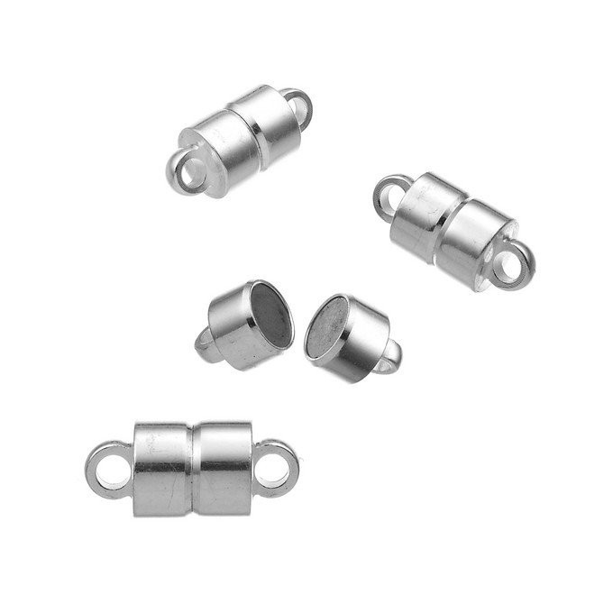 Fermoir aimanté anneaux 1cm - en argent 925