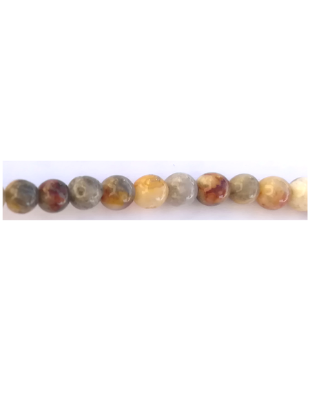 Perle en pierre naturelle - jaspe- vendu par fil - 4mm