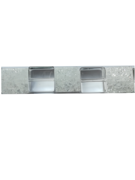 Perle en pierre naturelle - cristal de roche givrée carrée