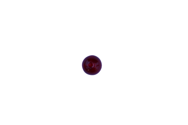Perle en verre ronde - rouge x 10