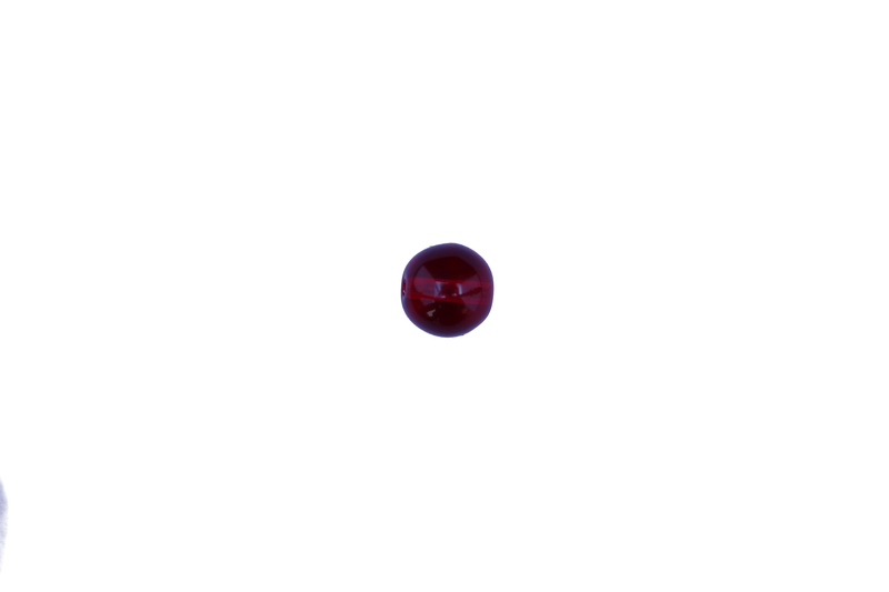 Perle en verre ronde - rouge x 10