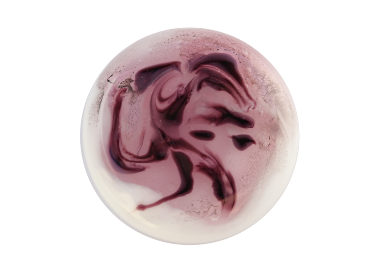 Cabochon en verre artisanal - le visage - mauve