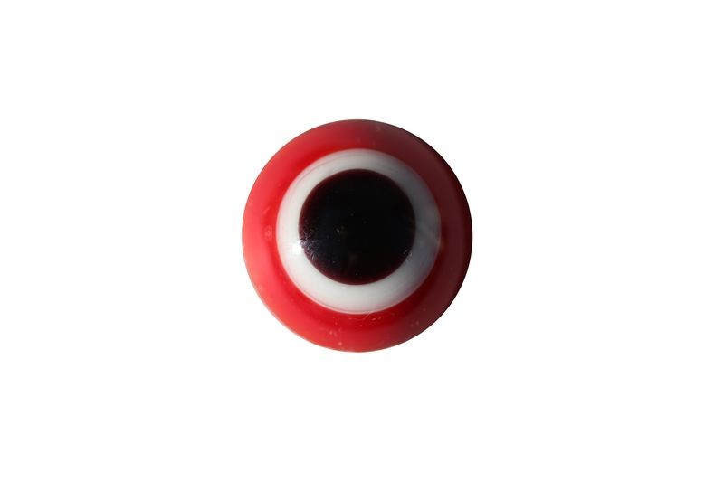 Cabochon en verre artisanal - le petit point - rouge