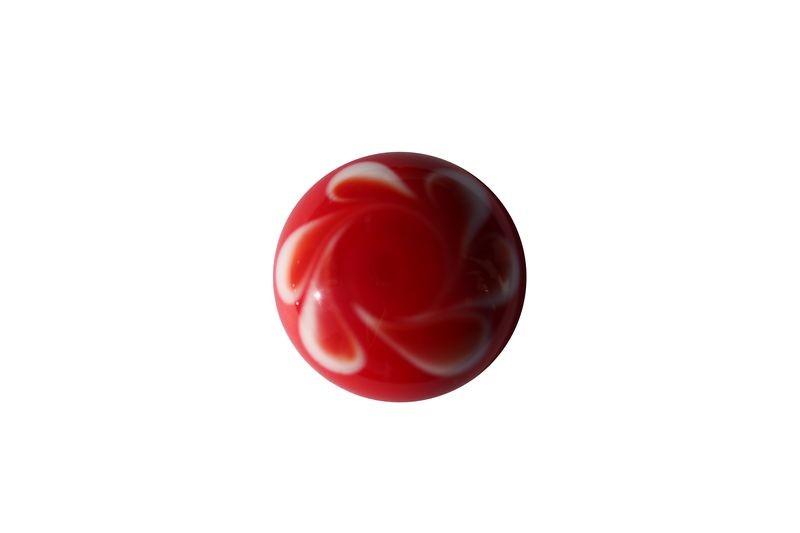 Cabochon en verre artisanal - la fleur - rouge