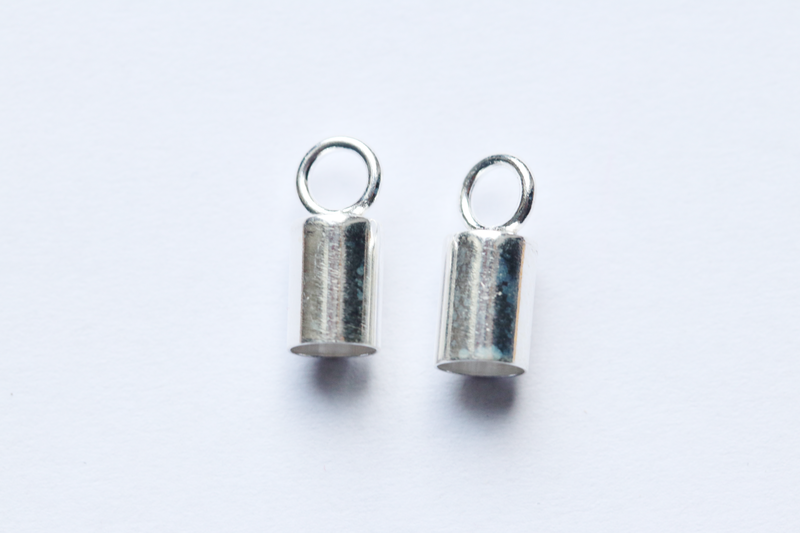 Embouts tube 6 x 4 mm - en argent 925