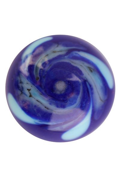"Cabochon en verre artisanal "constellation 3" - motif abstrait - bleu"