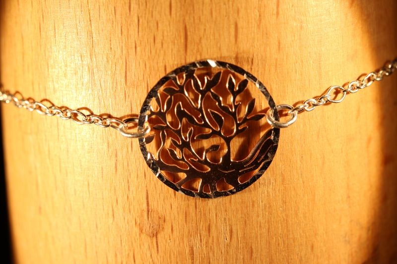 "bracelet en argent 925 médaillon "arbre de vie""
