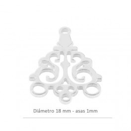 Intermédiaire style fleuri - en argent 925