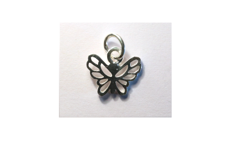 Breloque en forme de papillon avec anneau en argent 925
