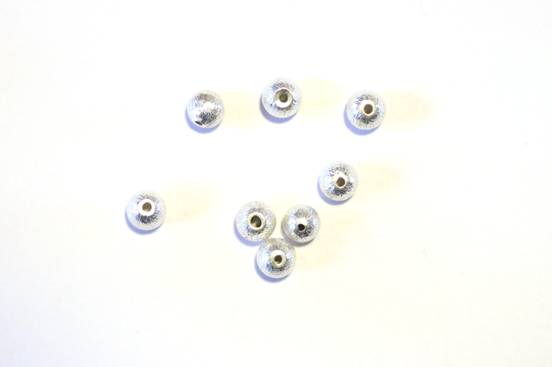 Perle en argent 925 brossé de 4,5 mm