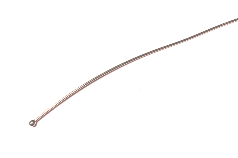Tiges / clous 10 cm tête ronde 2.3 mm - en argent 925