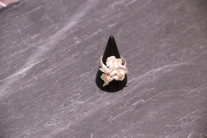 Bague la feuille - bijoux en argent 925 - collection les chiffonnées