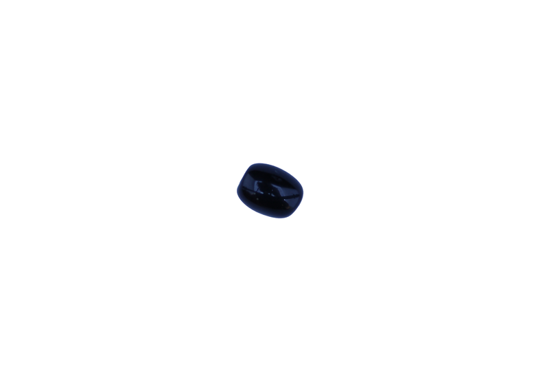 Perle en verre ovale - noir x 10