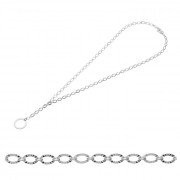 Collier en anneau plat argent 925 avec anneau central