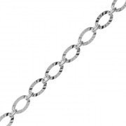 Collier en anneau plat argent 925 avec anneau central