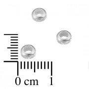 Perle en forme de roue - 5 mm - facetté - en argent 925
