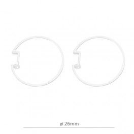 boucle d'oreille créole 26 mm- en argent 925 - la paire