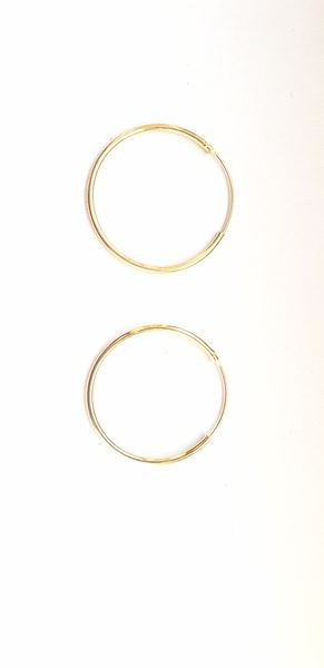 boucle d'oreille créole 30 mm- en argent 925 plaqué or- la paire