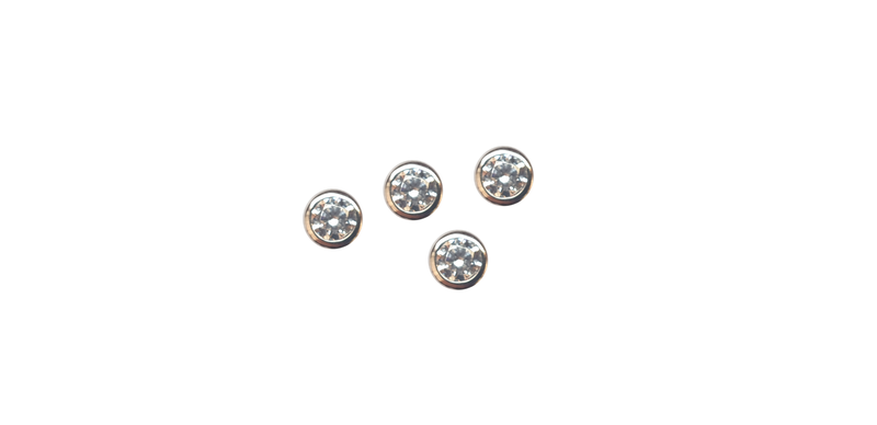 Support pour cabochon 5 mm - argent 925 avec zircon