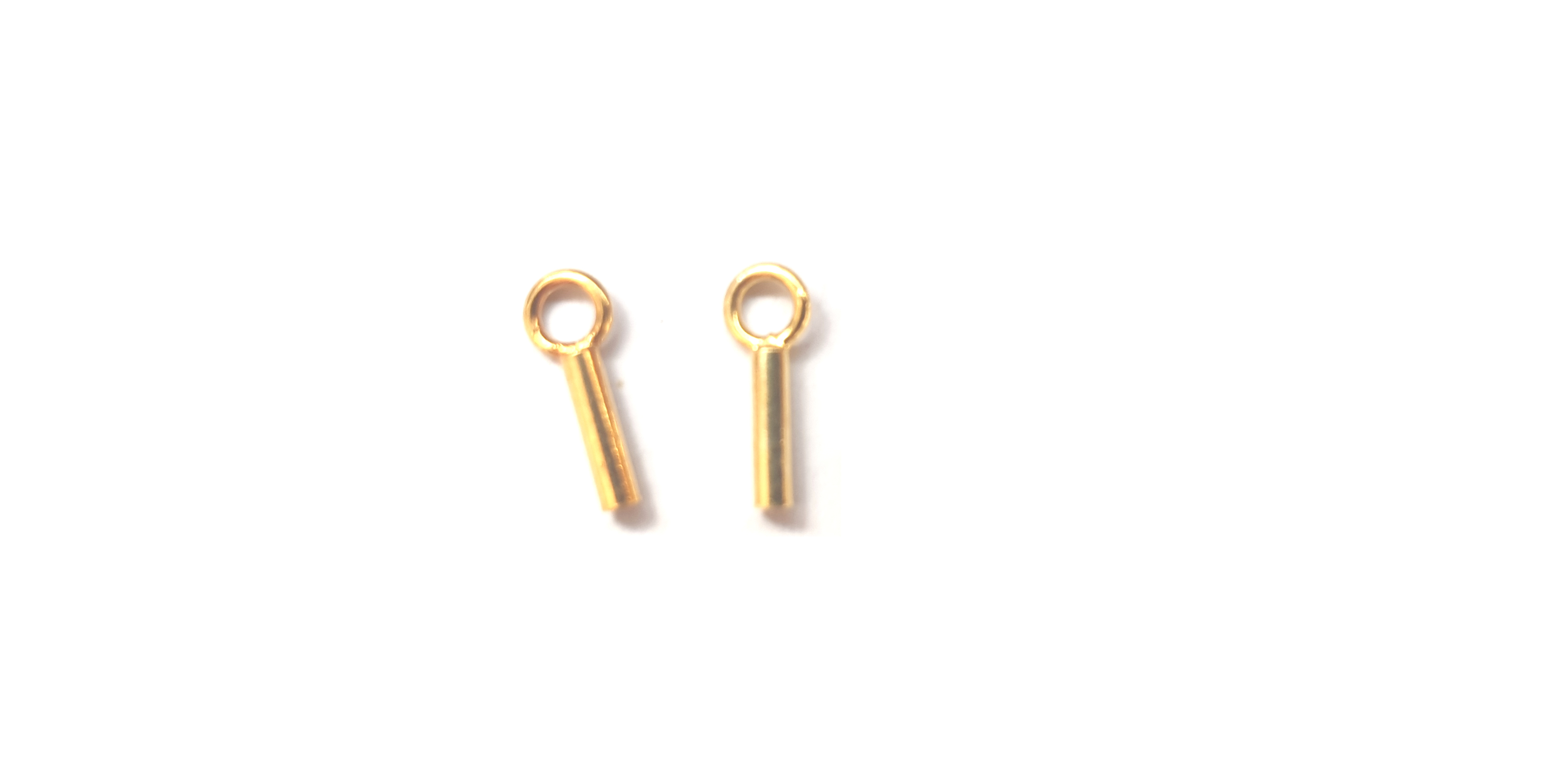 Embouts tube 0.8 x 6 mm - en argent 925 plaqué or