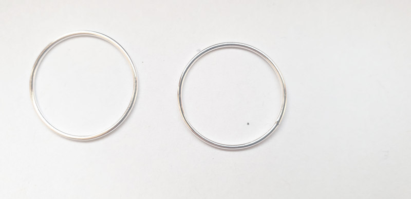 Anneau fermé fil 0,8 diamètre extérieur 20 mm - en argent 925