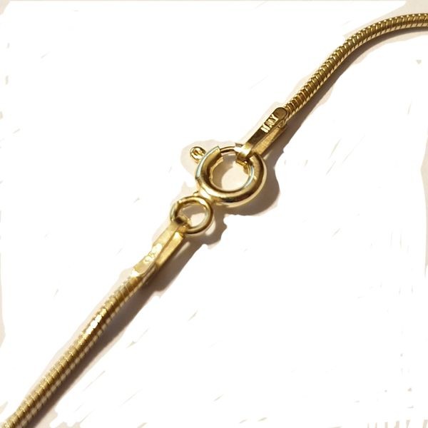 Chaîne finie avec fermoir 40 cm - collier serpent - en argent 925 doré