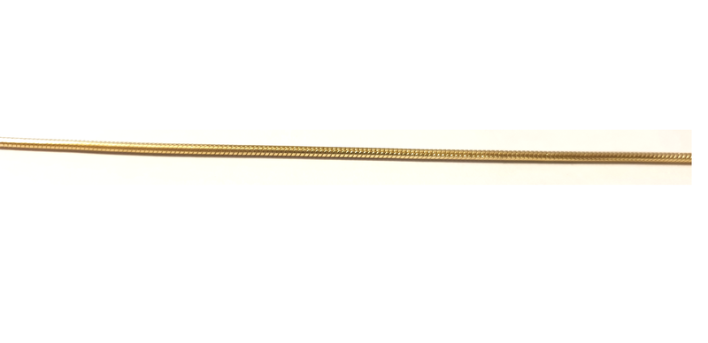 Chaîne finie avec fermoir 40 cm - collier serpent - en argent 925 doré