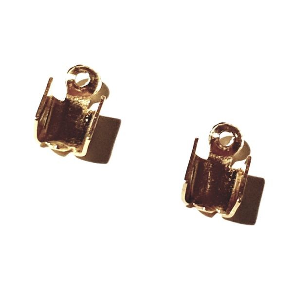 Embouts de serrage 4 mm- en argent 925 plaqué or