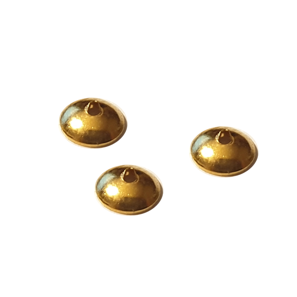 Coupelles lisse 5 mm - en argent 925 doré