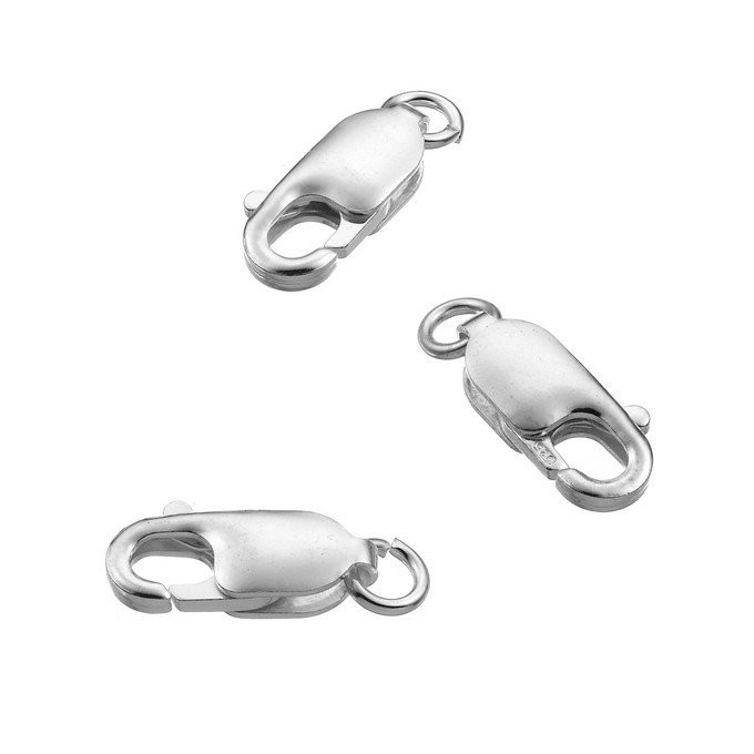 Fermoirs rectangulaires 13,6 mm - en argent 925